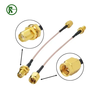 Conjunto de conector SMA coaxial de cable alimentador RF RG316
