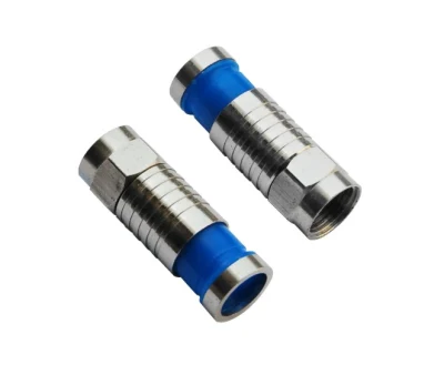 F conector RF coaxial cable coaxial compresión Rg59 RG6 RG11