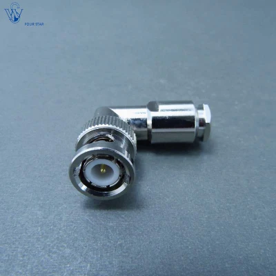 Cable de antena de 90 grados eléctrico resistente al agua cable RG316 RF coaxial Conector macho BNC de ángulo recto con abrazadera de conector macho