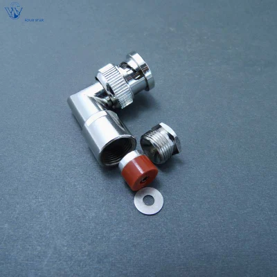 Cable de antena de 90 grados eléctrico resistente al agua cable RG316 RF coaxial Conector macho BNC de ángulo recto con abrazadera de conector macho