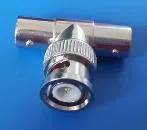 Adaptador de cable coaxial RF macho a hembra doble BNC