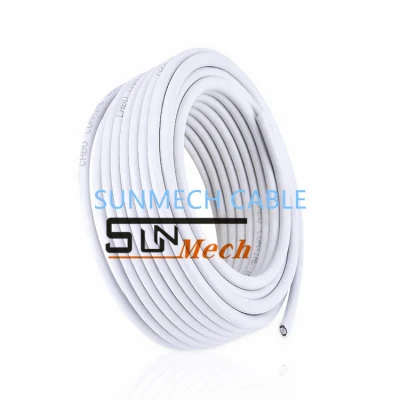 Cable coaxial blanco con CCTV Conectores f 2RG59 cable RG6 RG11 Kx6 Cable de datos Televisión Por Cable coaxial de 75 ohm con gel de aceite de cable CCTV