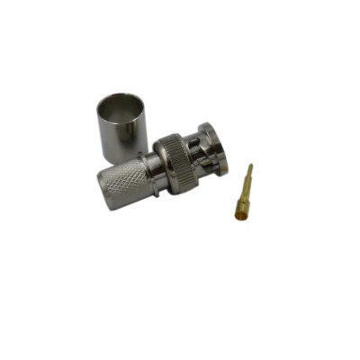 Conector de crimpado macho BNC coaxial RF para cable RG213