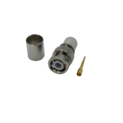 Conector de crimpado macho BNC coaxial RF para cable RG213