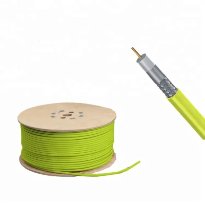 Resistencia UV y cable coaxial flexible RG6 Rg6a/U Rg6c/U con Alimentación CC