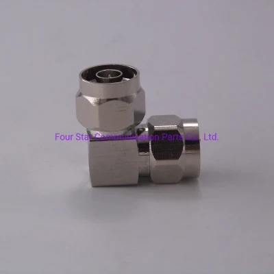 Resistente al agua eléctrico China baja coaxial RF Pim tipo Cconnector N macho N macho Adaptador de conector en ángulo recto