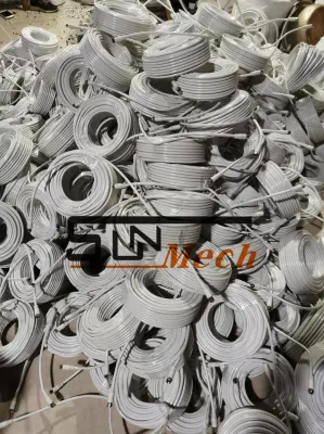 Cable coaxial blanco con CCTV Conectores f 2RG59 cable RG6 RG11 Kx6 Cable de datos Televisión Por Cable coaxial de 75 ohm con gel de aceite de cable CCTV