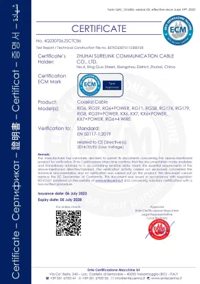 Suministro de fábrica Cobre o CCS conductor CCTV CATV TV coaxial Cable PVC Jacket Tri Shield RG 11 con alambre de acero Messenger
