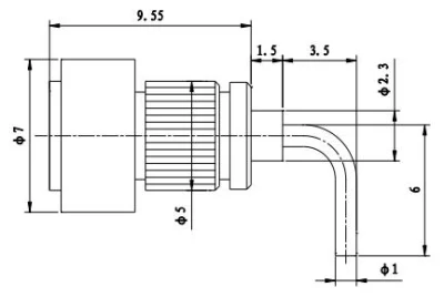 Adaptador de microbas macho SMP de conector coaxial RF