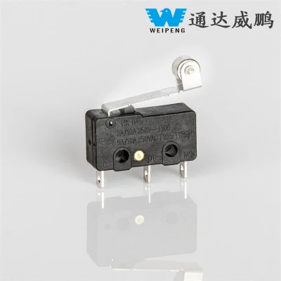 La venta directa de fábrica Single-Pole Single-Throw en ángulo recto de flexible de 3 pines Micro interruptor SPDT