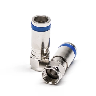 F conector RF coaxial cable coaxial compresión Rg59 RG6 RG11