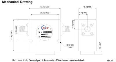 Piezas de 860-960MHz RFID horno a 200W N hembra aislador coaxial RF