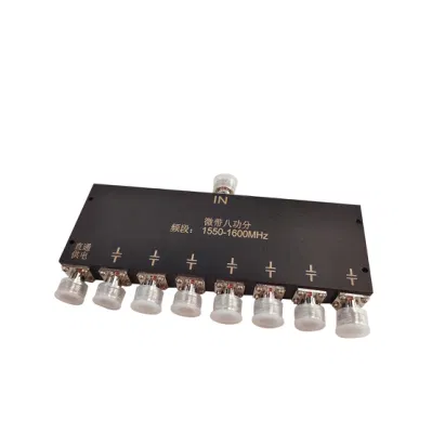 Vswr bajo 15W de potencia de 8 vías Microstrip Splitter/Divisor de frecuencia 1550-1600MHz N-hembra