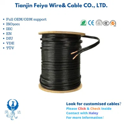 Nyy tipo SPT-2 Cable de alimentación del calibre 18 H07Z-R Cable Zip cobre aluminio Cable Coaxial Cable Eléctrico De Control Panel Solar de caucho resistente al agua cable PV