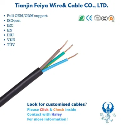 Ascensor CE el cable plano H03VV-F de alambre de cobre de la línea de supervisión Rvvb cobre eléctrico de control eléctrico de Cable Coaxial Cable resistente al agua