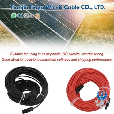Nyy DC Cable Negro o Rojo 0.6/1kv AC Conductor de cobre estañado flexible de la Energía Solar Fotovoltaica de 4mm cable de alambre de aluminio de 6mm Cable Coaxial Eléctrico De Control
