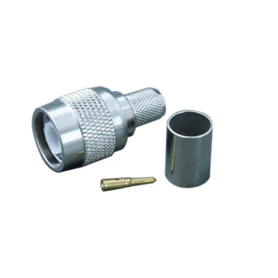 TNC coaxial RF de crimpado macho conector para cable RG6
