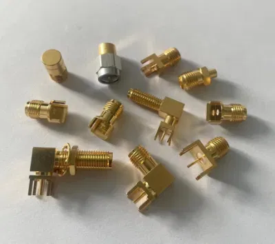 SMA Jack hembra conector coaxial RF Pasador de compensación de tipo de soldadura de montaje en panel de la PCB