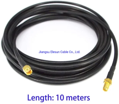 50ohmios RG8 aislamiento sólido PE RG174 RG58 Cable Coaxial para la comunicación
