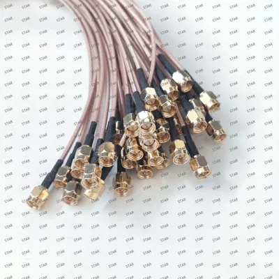Cable coaxial RF SMA-macho a SMA-macho RG316 Puente adaptador cable alargador antena 40cm