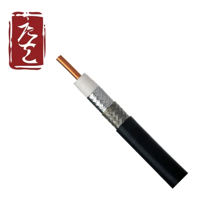  Cable coaxial 50 BNC de cobre sólido blanco y negro de LMR600 ohmios