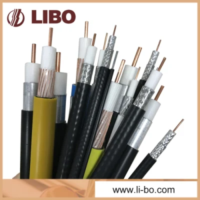 precio de fábrica de alta calidad de CCS de silicona Flexible Cable coaxial RG6