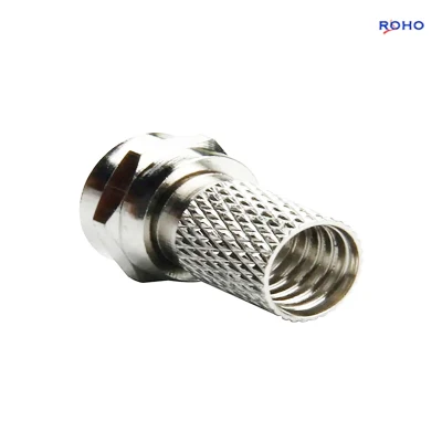 Conector macho recto F conector de fijación por torsión para RG6 Cable coaxial