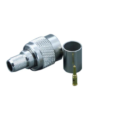 TNC coaxial RF de crimpado macho conector para cable RG6