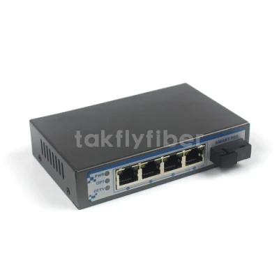 Conmutador 1000m de 3 puertos RJ45 a 4 puertos SFP
