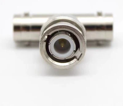 Adaptador de cable coaxial RF macho a hembra doble BNC