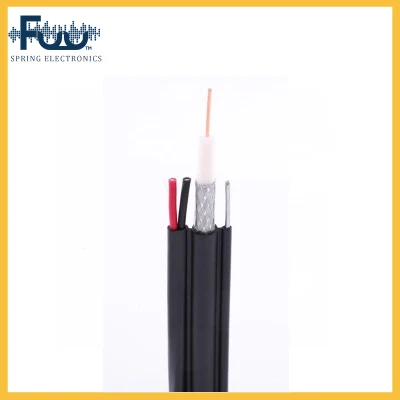 Resistencia UV y cable coaxial flexible RG6 Rg6a/U Rg6c/U con Alimentación CC