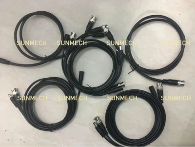 Cable coaxial blanco con CCTV Conectores f 2RG59 cable RG6 RG11 Kx6 Cable de datos Televisión Por Cable coaxial de 75 ohm con gel de aceite de cable CCTV