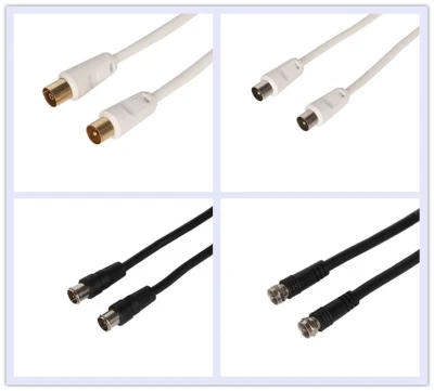 Antena de satélite tipo de conector F coaxial TV