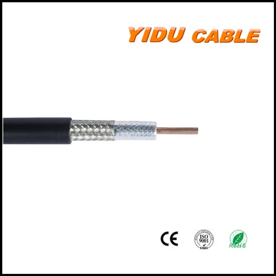 Enchufe rápido F Blanco blindado RG6 Cable con F-Cable coaxial con conectores macho
