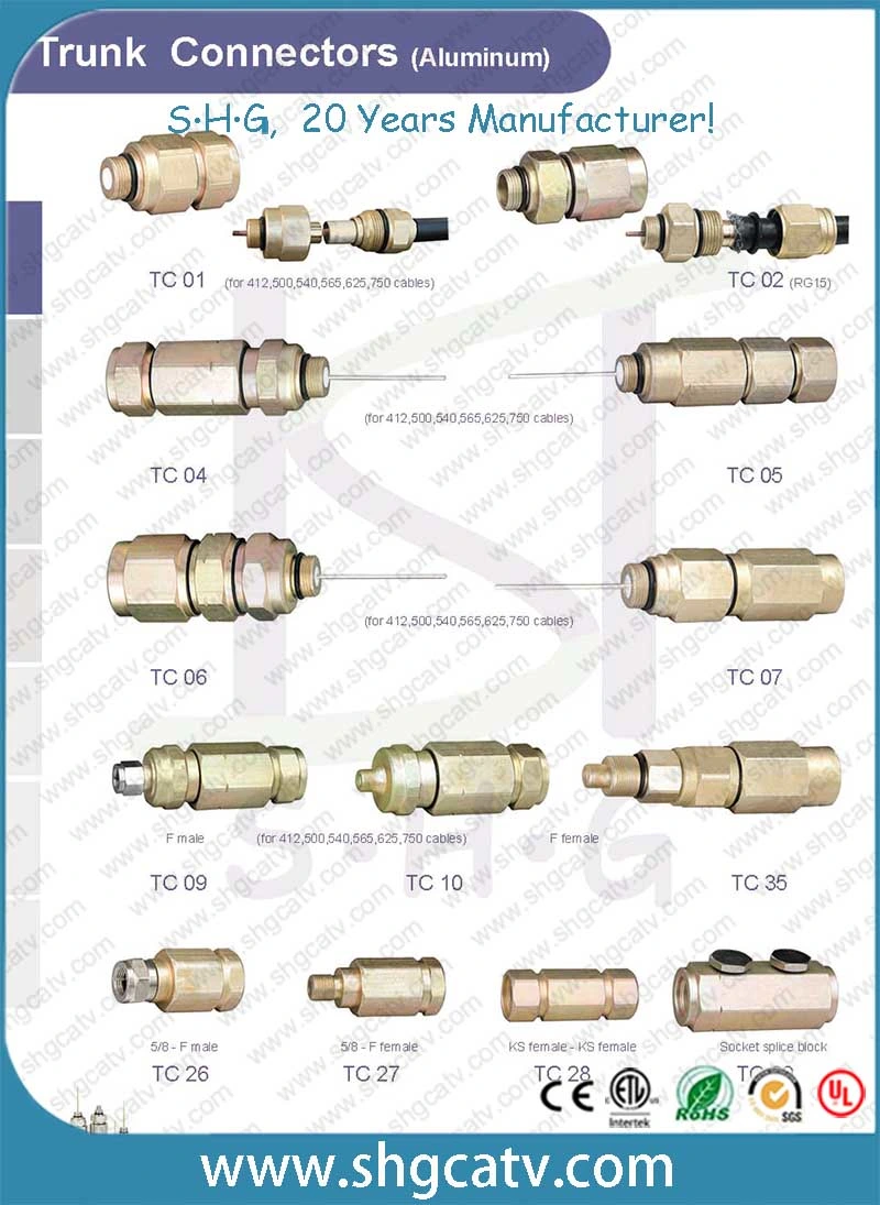 F Compression Connector for RF Coaxial Cable Rg59 RG6 Rg11 (F036)