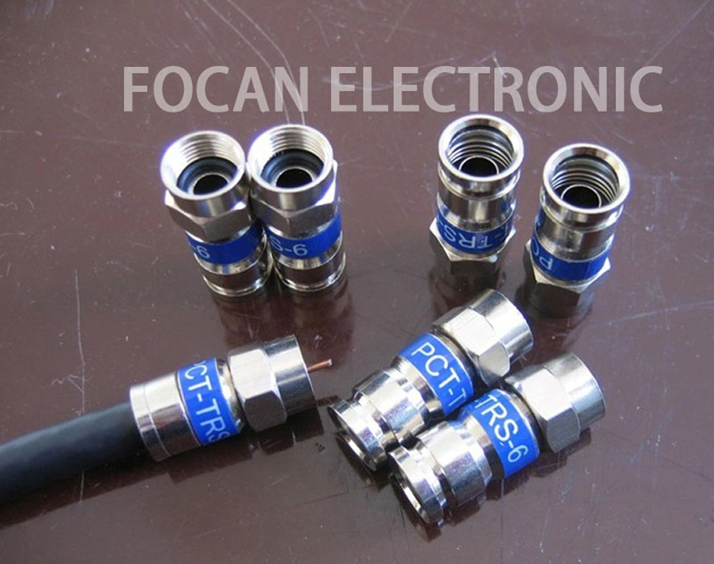 Focan Compression F Connector for RG6, Rg58, Rg59, Rg11 Foxtel RS-6im-Nt RS-6lmg