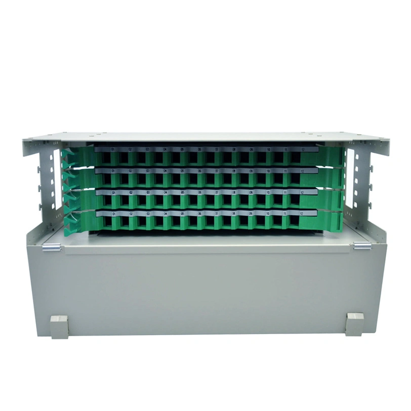 Fiber optic odf box with sc/fc/lc 48 ports 19inch odf terminal box 48 port rack mount