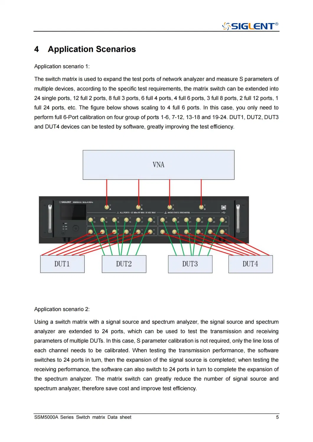 China Siglent Ssm5342A Analysis Multi Port Vector Networks Measure Switch Matrix