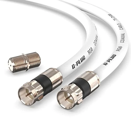 Rg11 Coaxial Cable 3FT F Type Cable, Low Loss Rg11 Cable 3 Feet, 14AWG Rg11 Coax Cable 75ohm