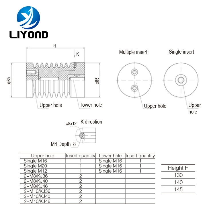 Hot Sale Cg-12/82X130 Epoxy Resin Capacitive Insulator Stand off Insulators for Earthing Switch