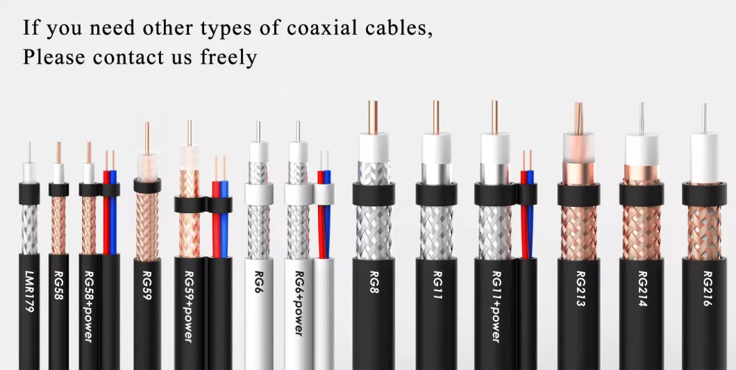 OEM Coaxial Cable Rg59/ RG6/ Kx7/ Rg213/Rg58/ Rg174 /Rg11 100m 305m Communication Coax Cable Semi Finished OEM