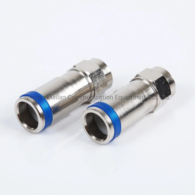 Waterproof RG6 Audio Video F Compression Connector Coaxial Male Connector F Couplers