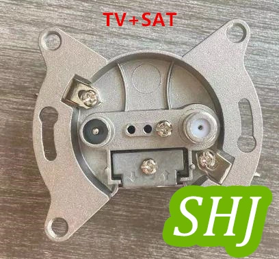 5-2400MHz Turkey Low Cost End 2 Gang TV+Sat TV Wall Socket Outlet