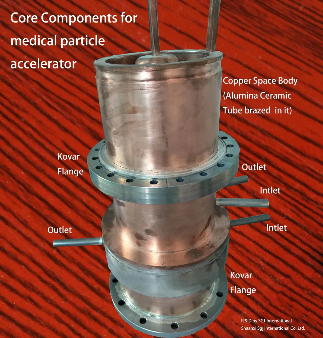 Sgj Ceramic Metal Seal Assmblies Core Components for Medical Particle Accelerator in RF Window with Water Cooling Structure