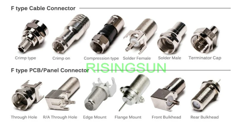 Waterproof Coaxial Connector Compression F Type Connector RG6