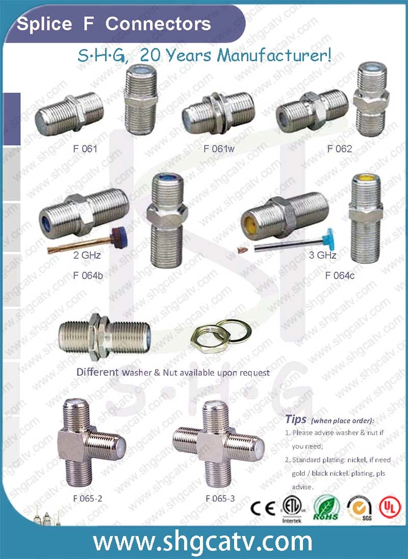 Coaxial Cable Rg59/RG6 BNC Male Connectors