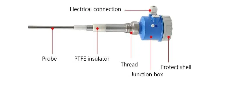 High Temperature Resistance RF Admittance Level Transmitter Rod Type Insertion Level Gauge/Level Switch