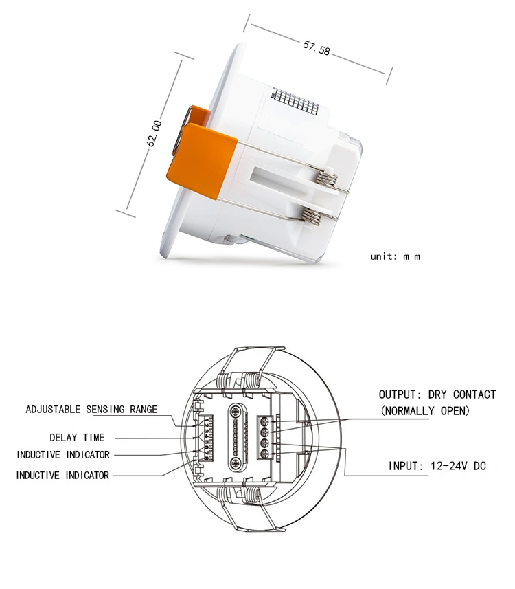 Microwave Human Presence Sensor Wave Radar Infrared Human Body Motion Sensor Switch