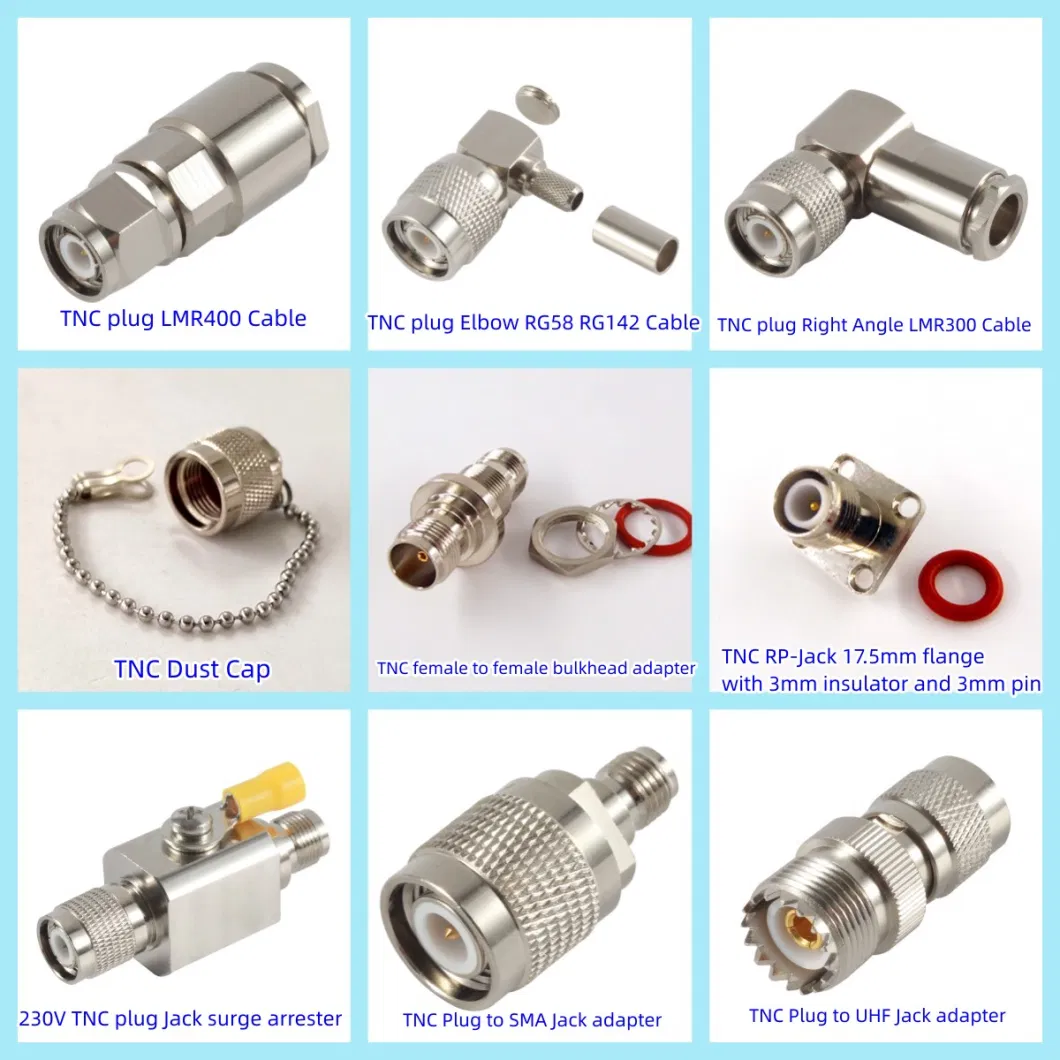 5D-Fb Cable LMR300 Cable Antenna Wire Electrical Waterproof RF Coaxial TNC Male Right Angle Clamp Plug Connector