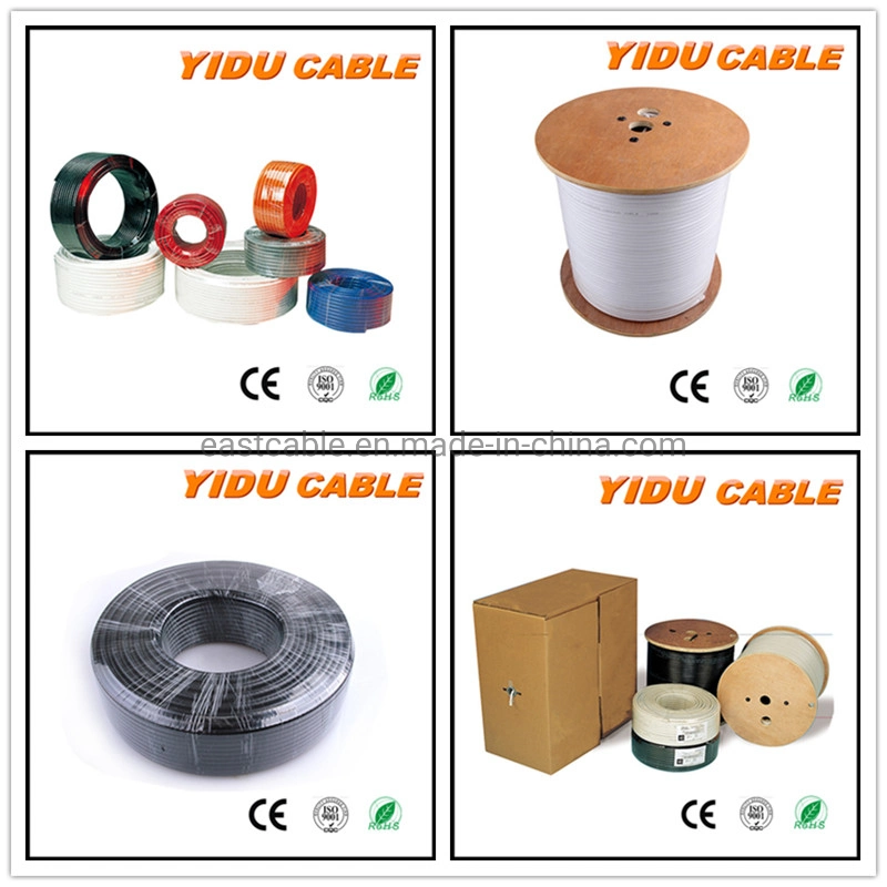 Quick F Plug Shielded White RG6 Cable with F-Male Connectors Coaxial Cable